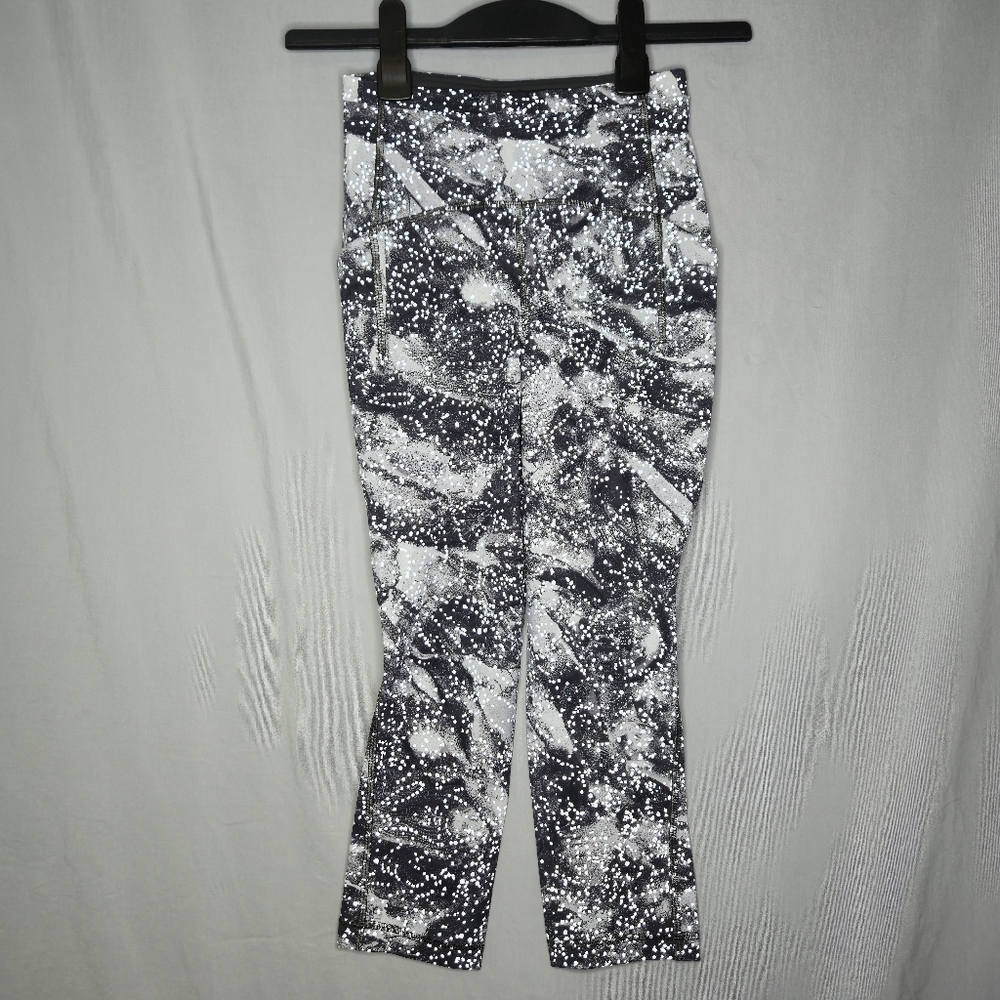 Lululemon Swift Speed High Rise Crop Take Flight Gray/Silver Multi Size 2
